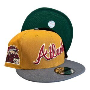New Era Atlanta Braves 9FIFTY Snapback Hat Panama Tan 2000 All Star Game Patch